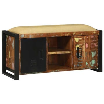 vidaXL Bank Kast Multikleur 100 x 35 x 50 cm Massief, Minder dan 50 cm, Verzenden, Nieuw, Minder dan 100 cm