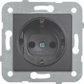 Viko by Panasonic Novella-Trenda Zwart Geaard Stopcontact..., Ophalen of Verzenden, Nieuw