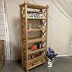Boekenkast - Massief teak - 5 planken en 2 lades - TTM Wonen, Teakhout, Nieuw, Landelijk, Met lade(s)