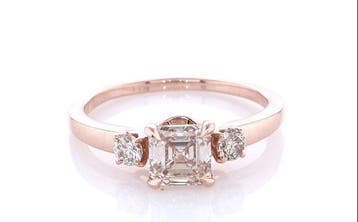 Zonder minimumprijs - Ring - 14 karaat Roségoud - 1.02ct., Nieuw
