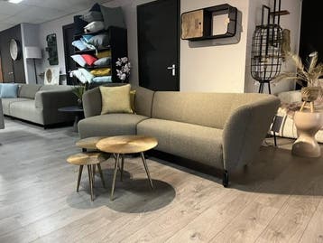 Leolux Pupilla ploegstof Monza, Leolux Artifort Design on Stock Rolf Benz, Hoekbank, Zo goed als nieuw, Metaal