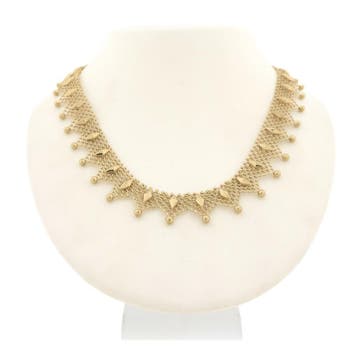 Gouden fantasie schakelketting, Ophalen of Verzenden, Gebruikt, Goud, Goud