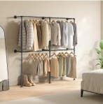 Industrieel Wandrek Kledingkast –Open Kast met Planken en Ro, Huis en Inrichting, Kasten | Kledingkasten, Verzenden, Nieuw