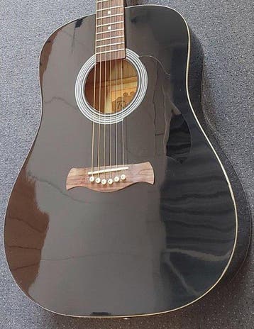 Richwood - RD08 Dreadnought Black - - Akoestische gitaar, Nieuw