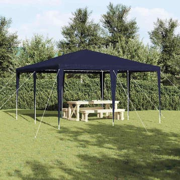 vidaXL Partytent Blauw 400 x 400 x 266 cm Polyethyleen en, Tuin en Terras, Partytenten, Verzenden, Nieuw, Partytent