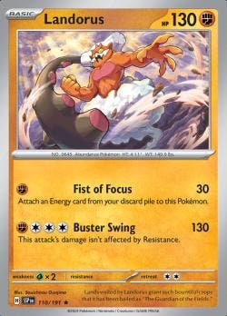 Landorus 110/191 holo surging sparks, Hobby en Vrije tijd, Verzamelkaartspellen | Pokémon, Ophalen of Verzenden, Nieuw, Losse kaart