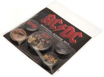 AC/DC Button Albums 5-pack officiële merchandise, Ophalen of Verzenden, Nieuw