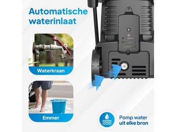 Lugia Hogedrukreiniger Pro - 185 bar - 2200W - 550 L/H -, Tuin en Terras, Hogedrukreinigers, Verzenden, Zo goed als nieuw, Lugia