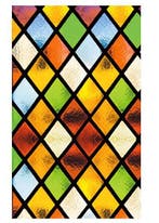 Raamfolie Glas In Lood Zelfklevend Gekleurd 60x120CM, Verzenden, Nieuw