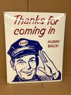 ESSO XL Bedankt voor uw komst - Emaille-porseleinen wandbord