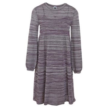 M Missoni • grijs gestreepte jurk • 36 (IT42), Kleding | Dames, Jurken, Verzenden, Nieuw, Maat 36 (S), Grijs