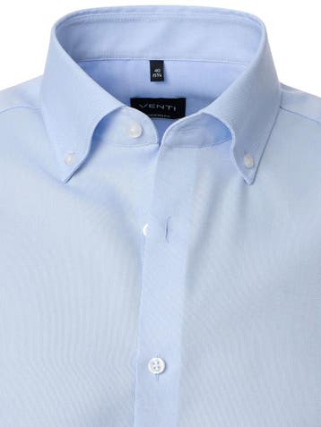 Venti Overhemd Button Down Boord Met Motief Modern Fit, Verzenden, Nieuw, Blauw