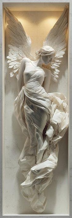 Artxlife - Dreaming Angel In Marble Niche, Antiek en Kunst