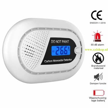 Koolmonoxide melder gas alarm co co2 detector meter accu ZWA, Verzenden, Nieuw