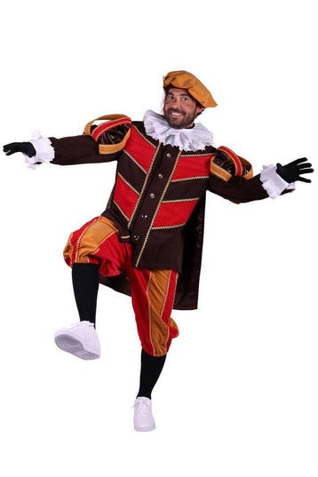 Pietenpak Pamplona Oker/Rood luxe — L, Ophalen of Verzenden, Nieuw