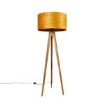 Landelijke tripod vintage hout met kap goud 50 cm - Tripod, Verzenden, Nieuw, Hout, Landelijk