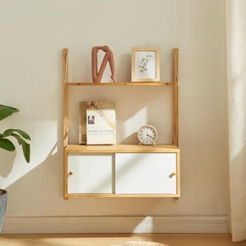 Wandrek Tingvoll 85x65x34 cm bamboe naturel [en.casa], Verzenden, Nieuw