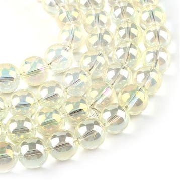 30 x Glaskralen Rainbow Light Gold Yellow 6 mm (Hoge kwal..., Ophalen of Verzenden, Nieuw, Kraal