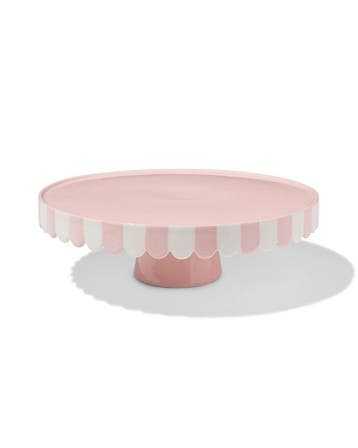 HEMA Taartplateau keramiek geschulpte rand roze, Verzenden, Nieuw