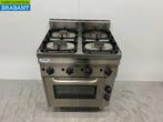RVS Tecnoinox Fornuis 4 pitten met oven 70 cm GAS Horeca, Ophalen of Verzenden, Nieuw zonder verpakking
