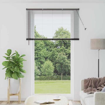 vidaXL Venetiaanse jaloezieën Zwart 220 x 125 cm Aluminium, Verzenden, Nieuw, Zwart