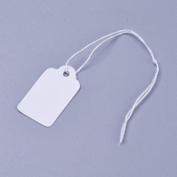 Bosje met c.a. 100 prijskaartjes wit 13 x 23mm, Ophalen of Verzenden, Nieuw