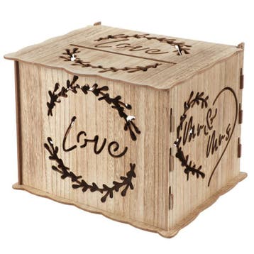 Houten enveloppendoos/moneybox Love, Verzenden, Nieuw, Versiering, Geboorte of Huwelijk