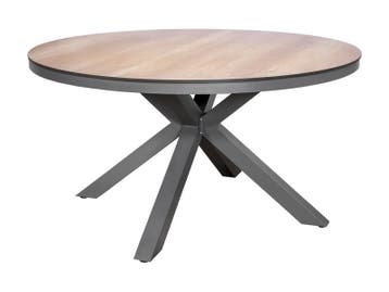 Te Velde tuinmeubelen Milano hpl tuintafel rond 120 wood, Nieuw, Rond