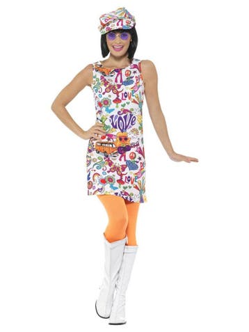 60s Groovy Chick Kostuum, Ophalen of Verzenden, Nieuw