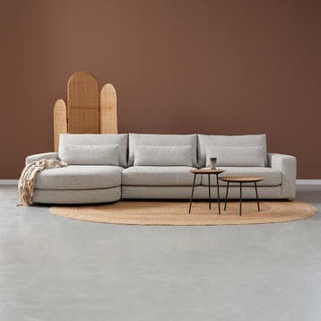 *WOONWINKEL* PEPP Interiors Como Grote Bank Met Ronde Chaise, Huis en Inrichting, Verzenden, Nieuw