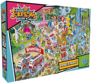 Jokesaws - Trouble in Paradise Puzzel (1000 stukjes) |, Hobby en Vrije tijd, Denksport en Puzzels, Verzenden, Nieuw