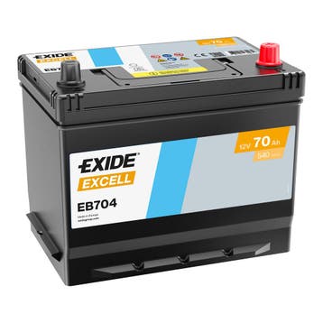 Exide Excell accu | EB704 | 12V 70Ah, Ophalen of Verzenden, Nieuw