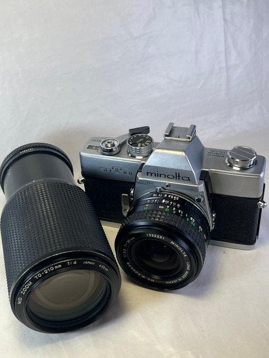 Minolta srT 101 + 3.5/28 mm + 4.0/70-210 mm lenzen Single, Audio, Tv en Foto, Fotocamera's Analoog