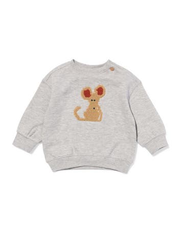 HEMA Babytrui sweatstof muis grijsmelange, Verzenden, Nieuw