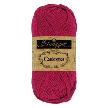 Scheepjes Catona - 10g - 192 Scarlet - Haakgaren / Breigaren, Ophalen of Verzenden, Nieuw, Breien of Haken, Wol of Garen
