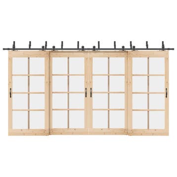 vidaXL Doos met onderdelen voor schuifdeur 427 cm staal, Verzenden, Nieuw