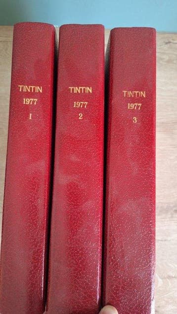 Tintin (magazine) - 3 Reliures amateurs - Année 1977, Nieuw