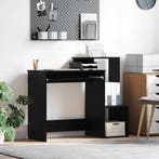 vidaXL Bureau met lade Zwart Eiken 106 x 41 x 88.5 cm, Verzenden, Nieuw
