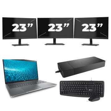 Dell Precision 3571 -   i5-12e  8GB  - 256GB  + 3x 23 inch, Verzenden, 8 GB, Refurbished, 12e Generatie