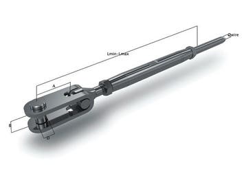 WANTSPANNER TOGGLE-TERMINAL GESLOTEN HUIS RVS316- OS, Ophalen of Verzenden, Nieuw, Zeilboot of Motorboot