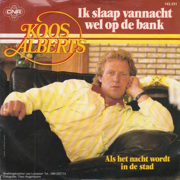 vinyl single 7 inch - Koos Alberts - Ik Slaap Vannacht We..., Verzenden, Zo goed als nieuw, 7 inch, Pop