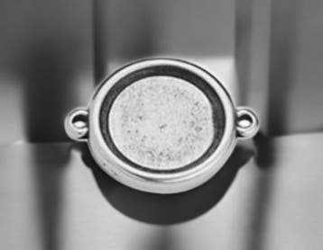 1 x DQ metaal setting 2 ogen antiek zilver kleur ca. 20 x..., Ophalen of Verzenden, Nieuw, Tussenstuk of Tussenkraal