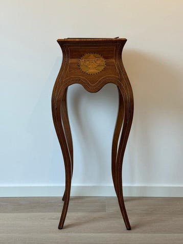 Plantentafel - Hout, Keramiek - Zeldzame planter met