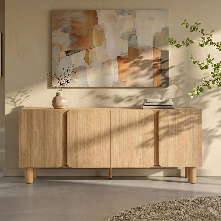 *WOONWINKEL* Eiken Dressoir Modern, Huis en Inrichting, Kasten | Dressoirs, Nieuw, Verzenden