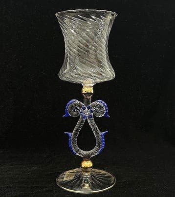 Calice Tipetto Murano – H 22,5 cm - Anni 80 - Beker op, Antiek en Kunst