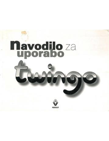 1998 RENAULT TWINGO INSTRUCTIEBOEKJE SLOVEENS