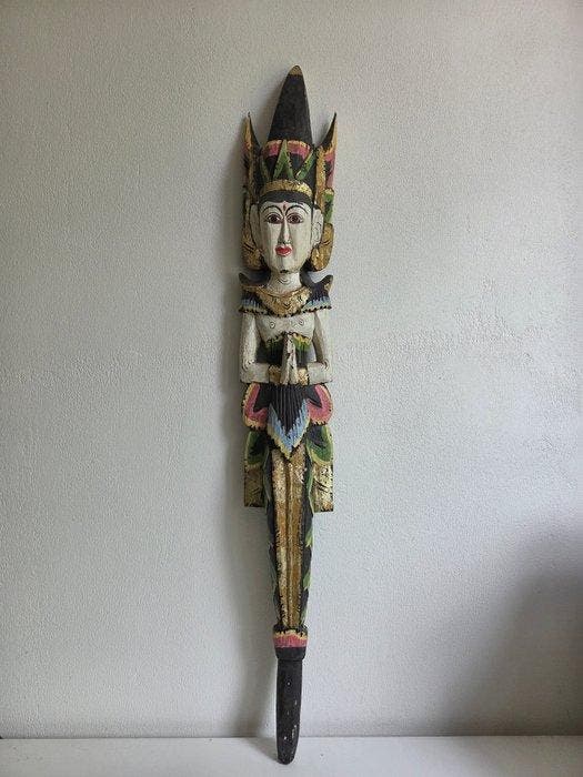 Balinees houten wandbeeld dewi - sculptuur - Indonesië, Antiek en Kunst, Kunst | Niet-Westerse kunst