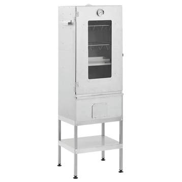 vidaXL BBQ-rookoven met tafel gegalvaniseerd staal, Tuin en Terras, Verzenden, Nieuw