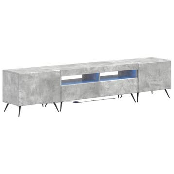vidaXL 5-delige LED TV-kast Betongrijs Bewerkt hout, Minder dan 50 cm, Verzenden, Nieuw, Minder dan 100 cm