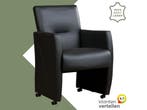 Leren eetkamerstoel Pleasure - Toledo Pacific (donkerblauw), Huis en Inrichting, Stoelen, Eigentijds, Modern, Blauw, Nieuw, Leer